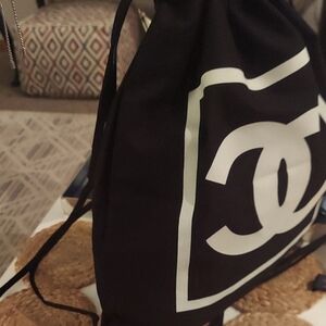 Black Canvas String Backpack Bag GWP NEW!!